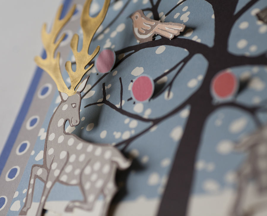 Cambridge Imprint Advent Calendar bird and deer detail