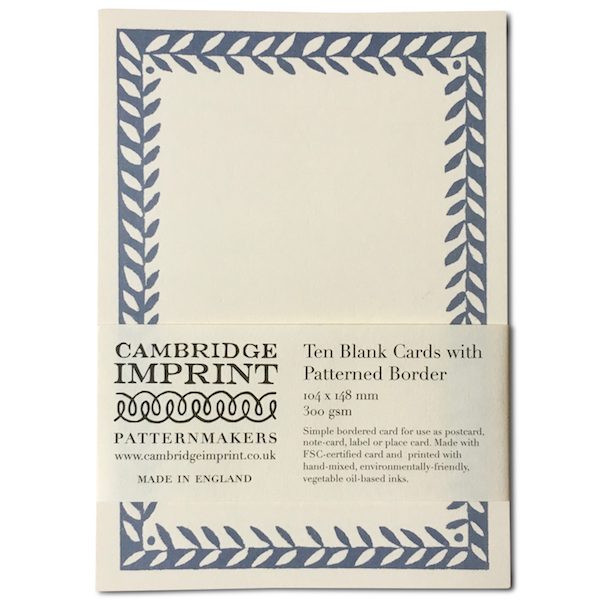 Cambridge Imprint Blank Cards with Patterned Border