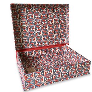 A5 Box File Kaleidoscope Red and Blue by Cambridge Imprint