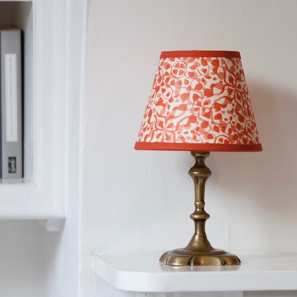 Brick Red Patterned Paper Lampshade Cambridge Imprint Brick Red Patterned Paper Lampshade, 15 Lamp Shade