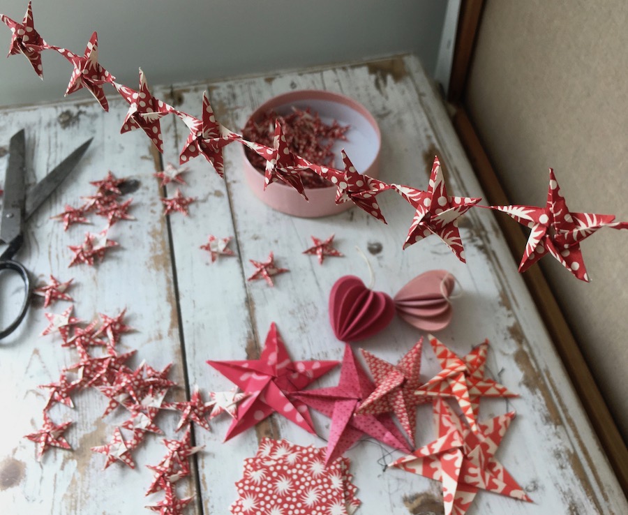 Cambridge Imprint Origami Star Garland