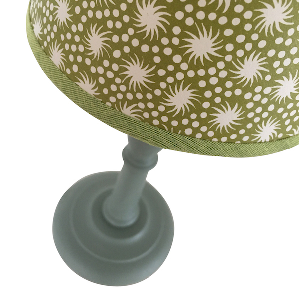 Green Painted Wooden Lamp Base Cambridge Imprint