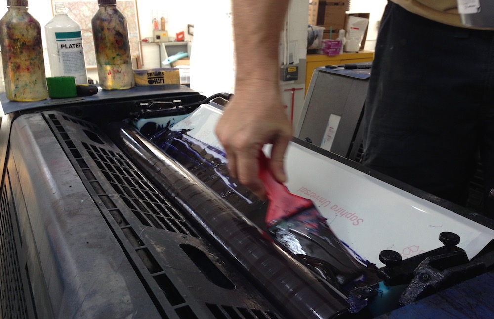 Inking the press