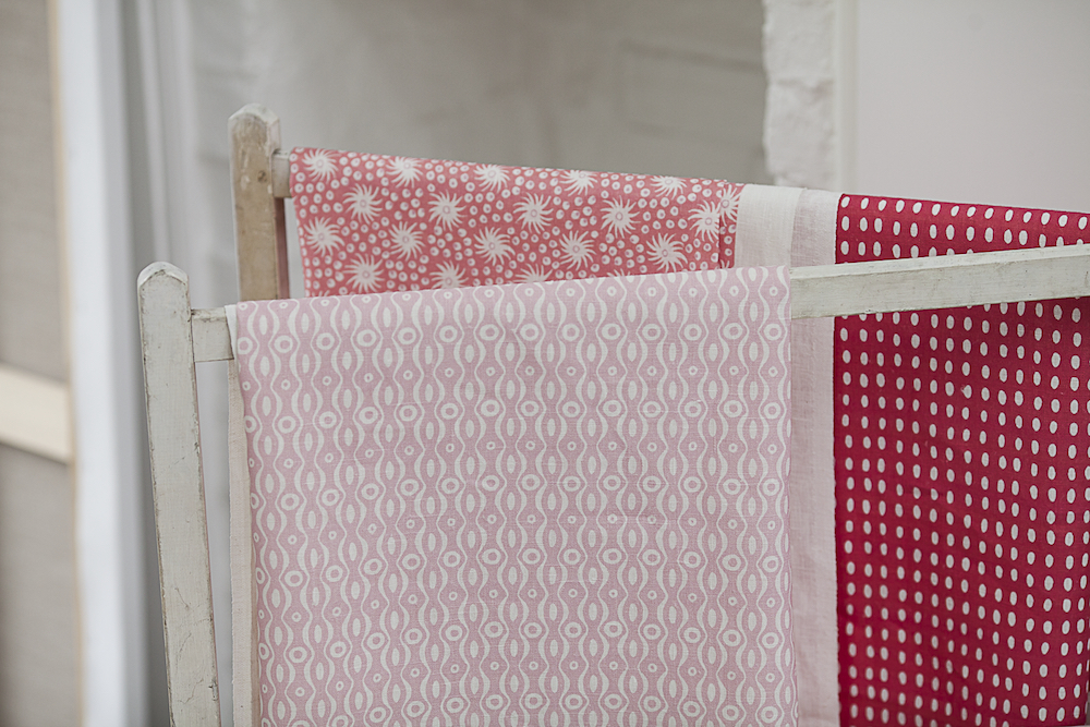 Cambridge Imprint linens on clothes horse