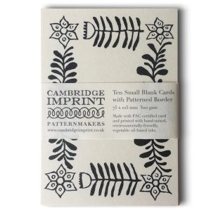 Cambridge Imprint Small Cards with Folk Art Patterned Border