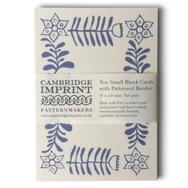 Cambridge Imprint Small Cards with Folk Art Patterned Border