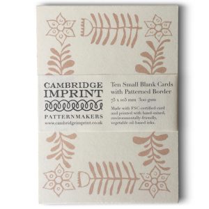 Cambridge Imprint Small Cards with Folk Art Patterned Border