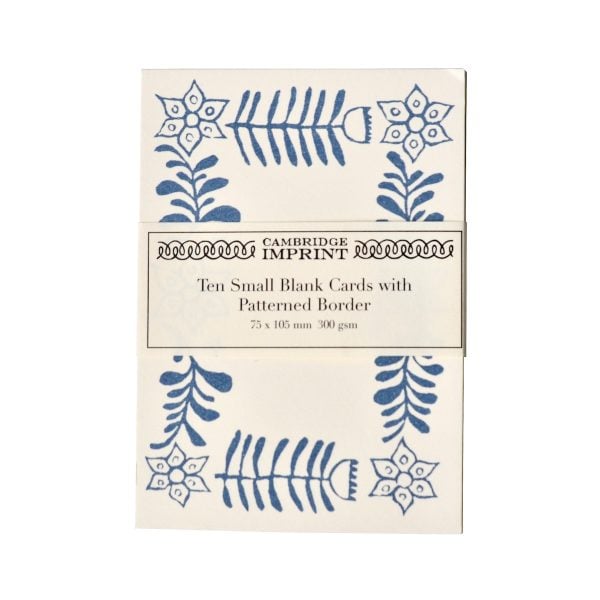 Cambridge Imprint Small Cards with Folk Art Patterned Border