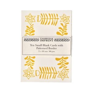10 Small Cards with Patterned Border in Transparent Orange