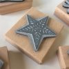 Cambridge Imprint Star with Leaves Printing Block