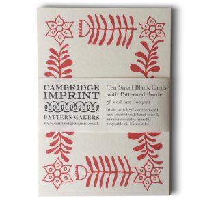 Cambridge Imprint Small Cards with Folk Art Patterned Border