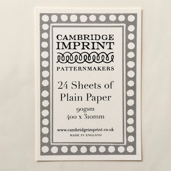 Plain Paper for printing by Cambridge Imprint