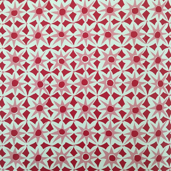 Alhambra Patterned Paper by Cambridge Imprint in Red and Pink