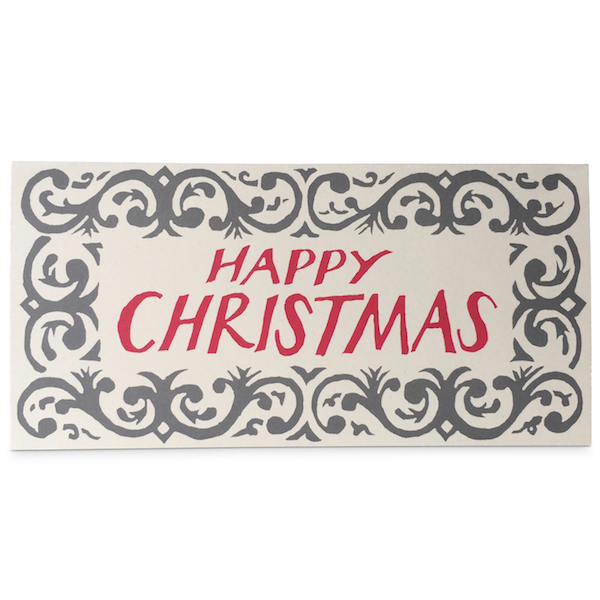 Happy Christmas Arabesque Card by Cambridge Imprint