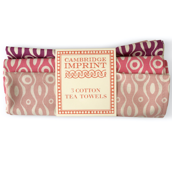A Set of Three Cambridge Imprint Tea Towels