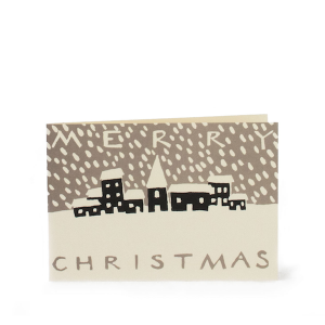 Christmas Snowy Town card by Cambridge Imprint