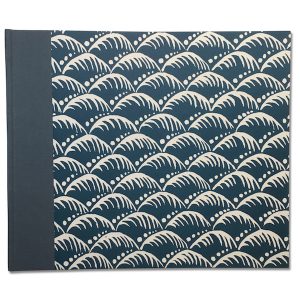 Cambridge Imprint Album covered in Wave Indigo patterned paper