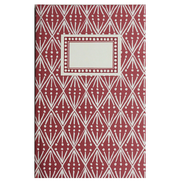 Hardback Notebook covered in Selvedge patterned paper by Cambridge Imprint