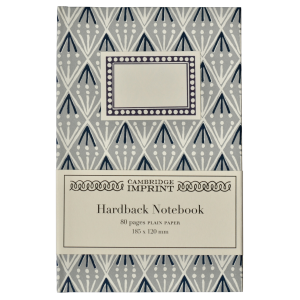 Hardback Notebook covered in Selvedge patterned paper by Cambridge Imprint