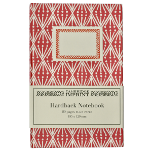 Hardback Notebook covered in Selvedge patterned paper by Cambridge Imprint