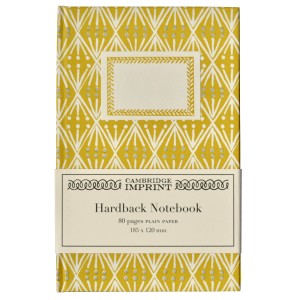 Hardback Notebook covered in Selvedge patterned paper by Cambridge Imprint