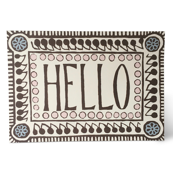 Hello Pattern card by Cambridge Imprint