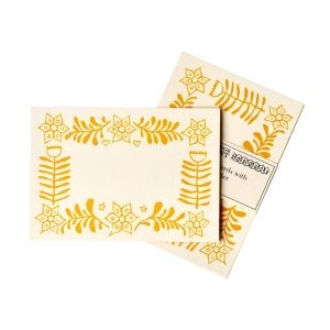 10 Small Cards with Patterned Border in Transparent Orange
