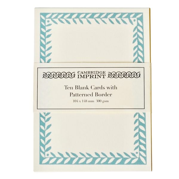 Cambridge Imprint Postcard with Border in Turquoise