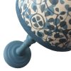 Cambridge Imprint Hand-painted Wooden Lamp Base and Patterned Shade - detail