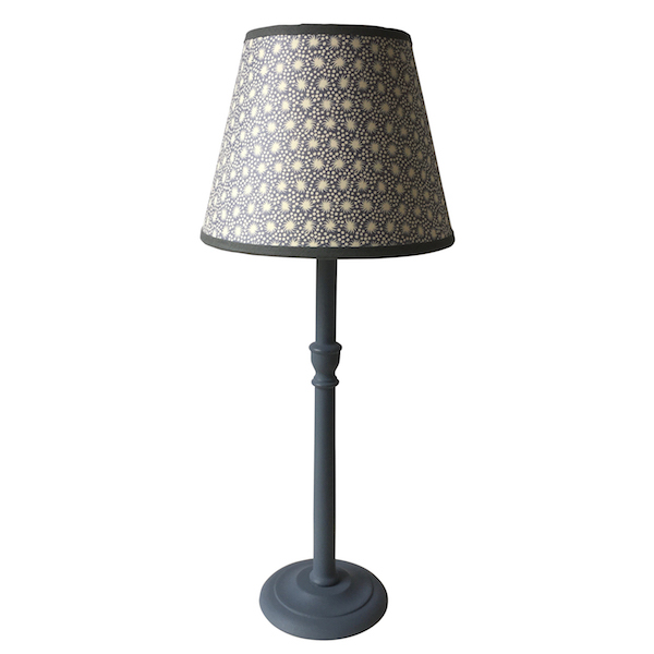 Grey Painted Wooden Lamp Base Cambridge Imprint