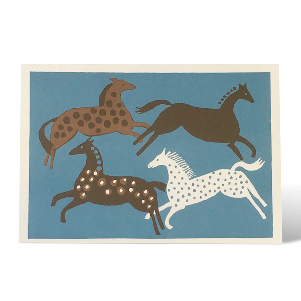 Four Horses card by Cambridge Imprint