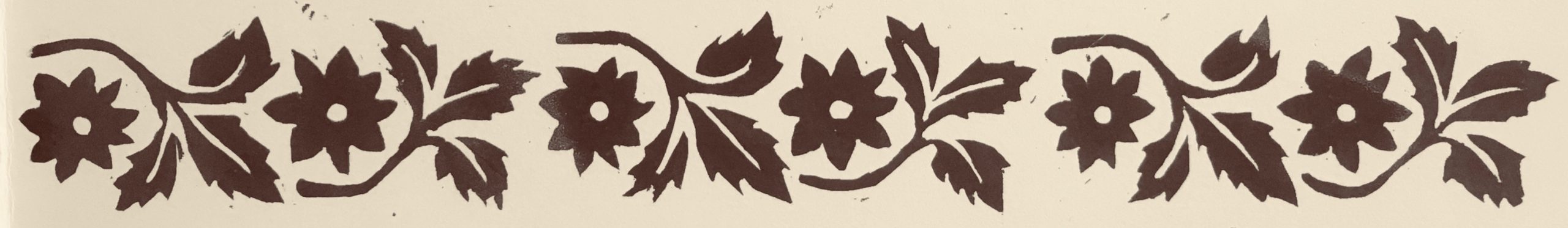 Cambridge Imprint Leaves and Flowers Border