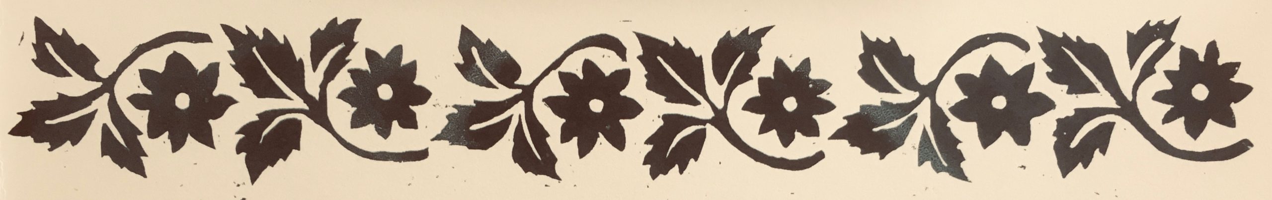Cambridge Imprint Flowers and Leaves Border