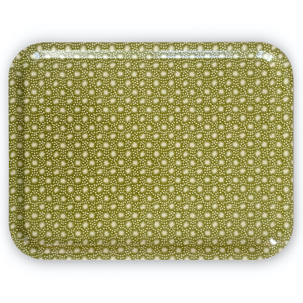 Cambridge Imprint Oblong Birch Tray in Animalcules Bawden Green