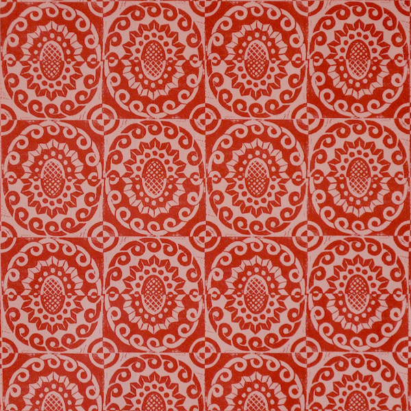 Pineapple design by Peggy Angus, published as a patterned paper by Cambridge Imprint