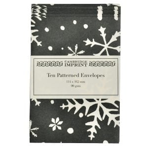 Packet of Ten Patterned Envelopes Snowflake