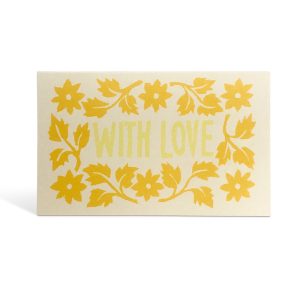 Pack of Gift Cards Leaves and Stars Egg Yolk and Lemon Yellow