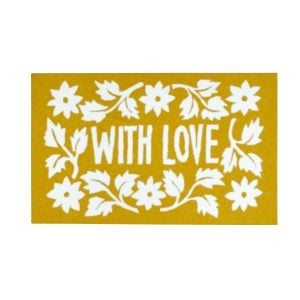 Pack of Leaves and Stars Gift Cards Mustard