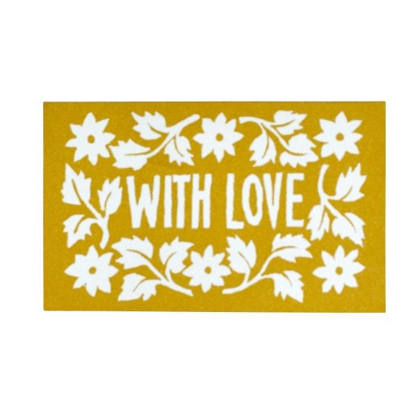 Tiny Gift Card in Mustard by Cambridge Imprint