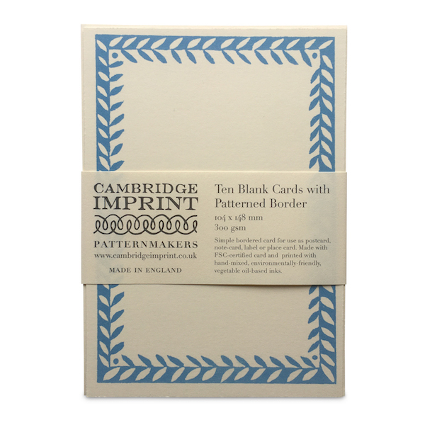 Cambridge Imprint Postcard Bright Blue