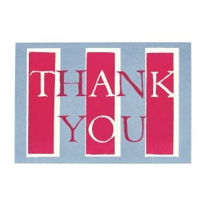 Card Thank You Hot Pink and Blue-Grey