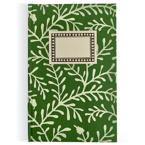 Hardback Notebook covered in Sprig paper by Cambridge Imprint