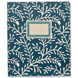 Large Sprig Marine Blue Hardback Notebook covered in Sprig paper by Cambridge Imprint