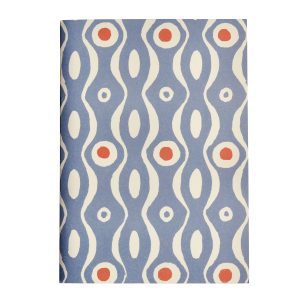 Patterned Lined Pocket Notebook By Cambridge Imprint (Persephone Cornflower and Red)