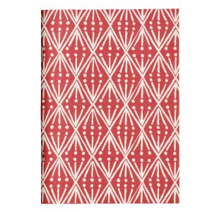Patterned Lined Pocket Notebook By Cambridge Imprint (Selvedge Madder Red)