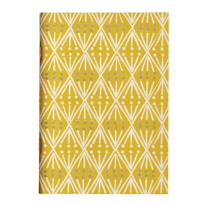 Patterned Lined Pocket Notebook By Cambridge Imprint (Selvedge Mustard)