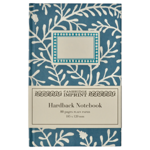 Hardback Notebook covered in Sprig paper by Cambridge Imprint