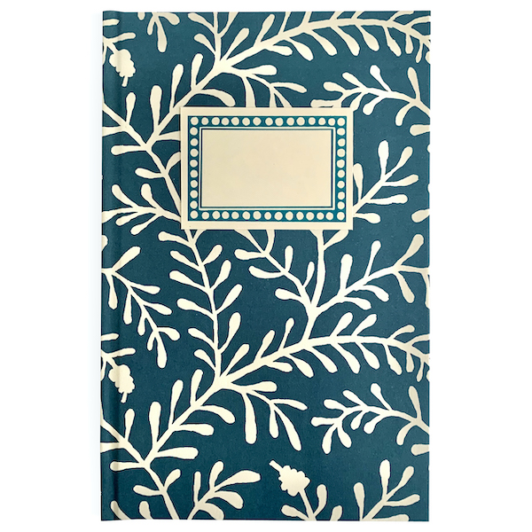 Hardback Notebook covered in Sprig paper by Cambridge Imprint