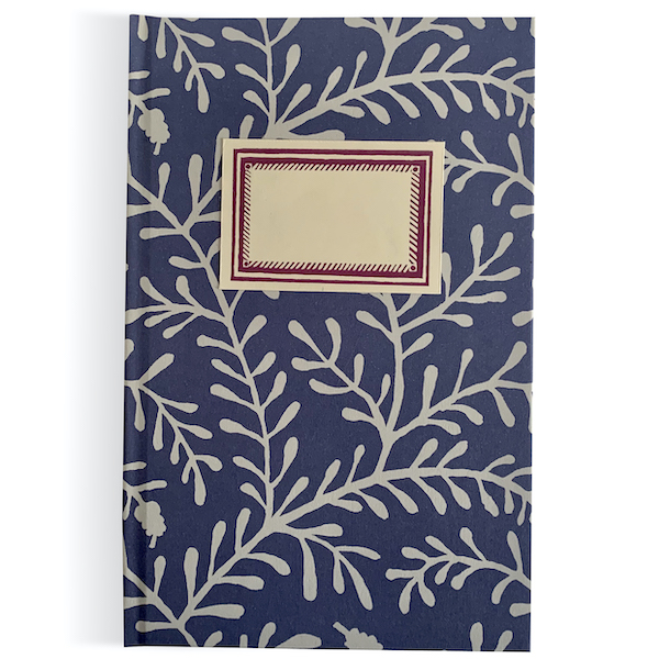 Hardback Notebook covered in Sprig paper by Cambridge Imprint