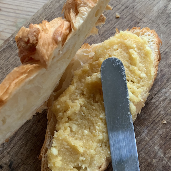 making an almond croissant